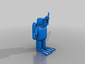 mergulhador estatueta 3d impressão hgyuras2 3d print model - Mito3D