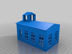 old school house 3d drucken hgyuras2 3d print model - Mito3D
