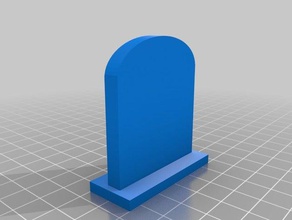 tinkercad tombstone lemax spookytown 3d printing hgyuras2 3d print model - Mito3D