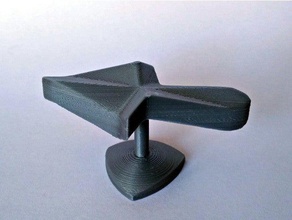 flecha apuntando a la izquierda ilusión apoyo tear-away fichas de pie matemáticas art óptica 3d print model - Mito3D