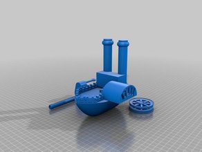 río mississippi barco de juguete vapor 3d la impresión hgyuras2 3d print model - Mito3D