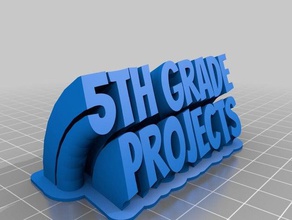 5th grade projects office customized 3d print model - Mito3D