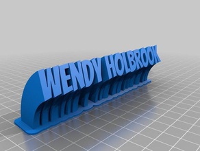 wendy holbrook nameplate office customized 3d print model - Mito3D