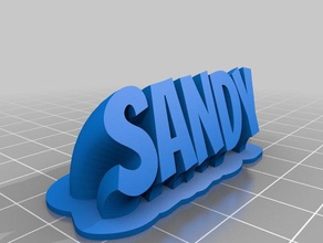 sandyblue de la oficina personalizado 3d print model - Mito3D