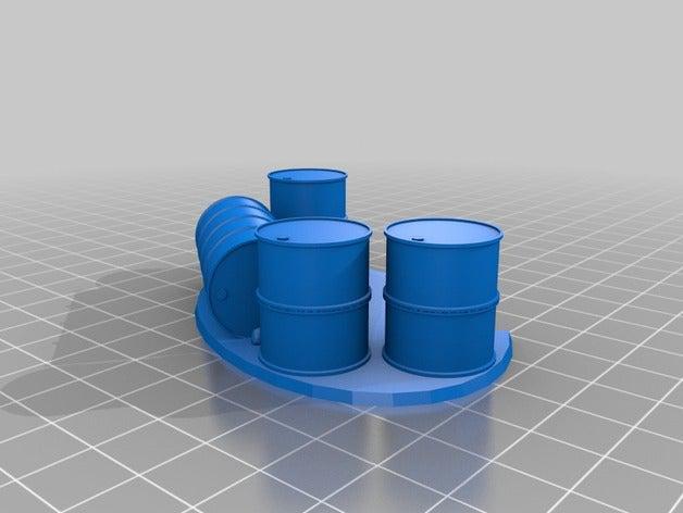 barrel set table top terrain - Spielzeug Spiele Barriere Verteidigung Rollenspiel rpg tabletop tabletop-gaming wargame wargames wargame-Modell Gelände wargaming 3D print model - Mito3D