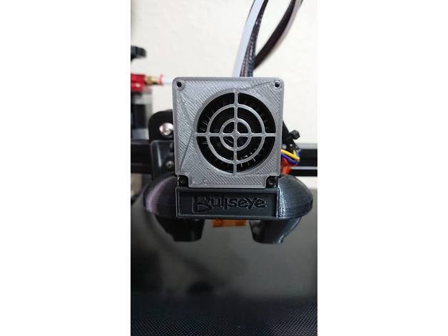 bullseye capot de ventilateur v2 3d l'imprimante accessoires couverture conduit ender3 petsfang 3D print model - Mito3D