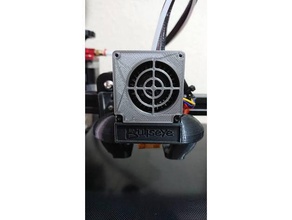 bullseye capot de ventilateur v2 3d l'imprimante accessoires couverture conduit ender3 petsfang 3d print model - Mito3D