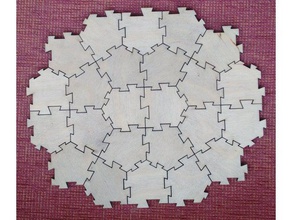 tabbed cairo prismatic tiles math art openscad 3d print model - Mito3D