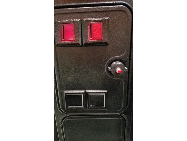 arcade coindoor lock credit button electronics 3D print model - Mito3D
