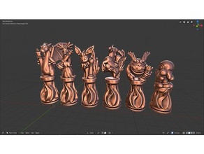 fire type pokemon chess pack toys games boardgame charizard piece set 3d print model - Mito3D