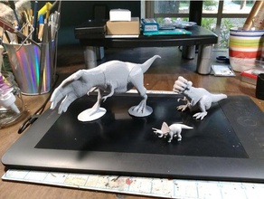 trexhand split sculptures dinosaur funny sulpture t-rex weird 3d print model - Mito3D