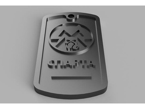 metro êxodo spartan tag de cão jogos 3d print model - Mito3D