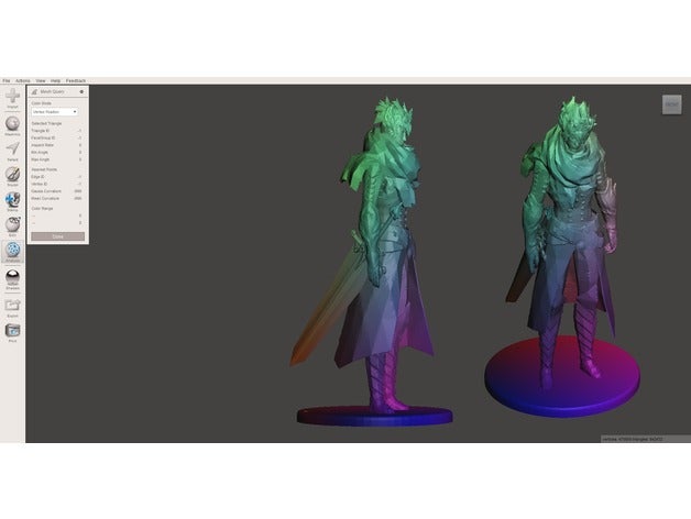 nil caos sylvari varreduras réplicas gw2 3D print model - Mito3D