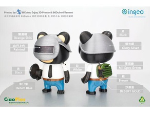 86duino bear pupg equipped people 3d print model - Mito3D