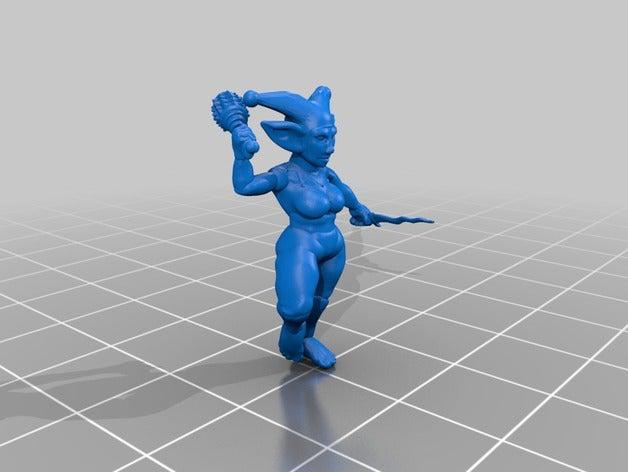 goblin giullare persone 28mm bard dnd 3D print model - Mito3D