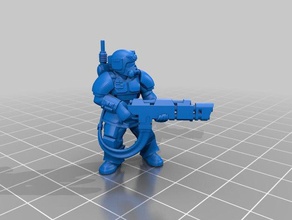 kasrkin Voleybolu, ateşli bir silah modelleri astra militarum imparatorluk Muhafızları warhammer 40k 3d print model - Mito3D