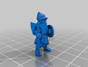 dwarf guardsman people 28mm dnd miniature 3d print model - Mito3D