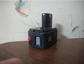 screwdriver hitachi ds14dvf3 lithium battery holder 18650 liion 3d print model - Mito3D
