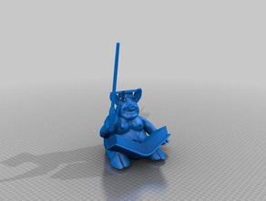 teaching fat pig sculptures 3d print model - Mito3D