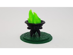 warhammer underworlds flaming cauldron toy game accessories fantasy 3d print model - Mito3D