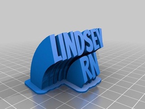placa de identificação lindsey office personalizado 3d print model - Mito3D