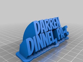 placa de identificação dinnel office personalizado 3d print model - Mito3D
