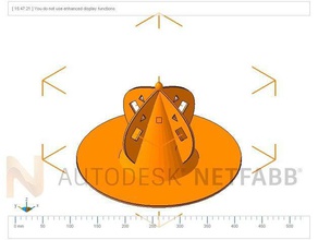 2 parti şapkası interaktif 3d print model - Mito3D