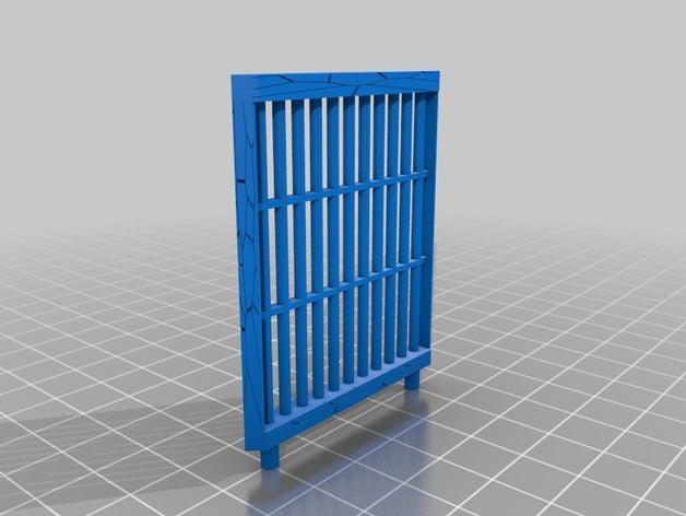 mage knight dungeons barred walls toys games dd dragons dungeon tiles gate jail pathfinder terrain 3D print model - Mito3D