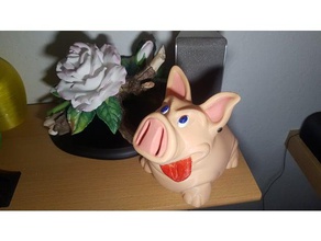 sparschwein mit drehverschluss kumbara dekor 3d print model - Mito3D