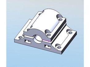 rolamento do carro lm8uu 3d a impressora partes suporte de lm8luu titular 3d print model - Mito3D