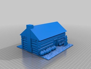 cabana de toras 3d impressão hgyuras2 3d print model - Mito3D
