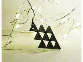 triangle arrow dangle earring earrings arete aros jewelry pendientes triangulo triforce 3d print model - Mito3D