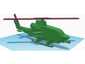 ah-1 huey cobra des véhicules l'hélicoptère de combat militaires au vietnam la guerre du 3d print model - Mito3D