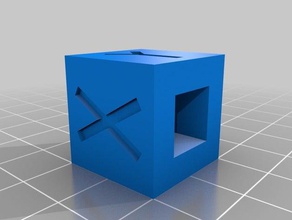 xyz calibration cube hole 3d printing tests 10mm 120mm calibrate test inside print 3d print model - Mito3D
