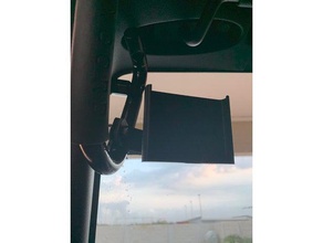 car phone holder barra di gru a benna versione automotive iphone titolare jeep wrangler 3d print model - Mito3D
