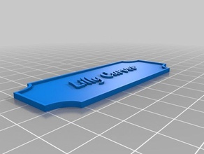 il mio personalizzato targhetta lilly arredamento 3d print model - Mito3D