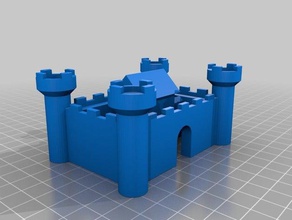 small model buildings structures bulding castle house miniature miniatures tower 3d print model - Mito3D