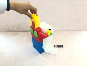 Rückwand Halter lego-WC Bad 3d print model - Mito3D