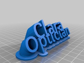 clara signs logos customized 3d print model - Mito3D