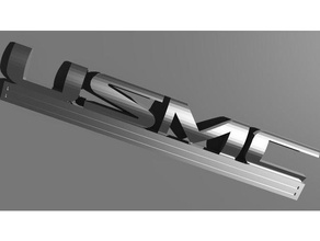 usmc dodge dakota tailgate badge signs logos 3d print model - Mito3D