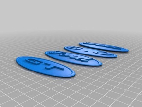 mustang símbolo 3d impresión 3d print model - Mito3D