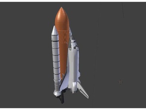 space shuttle doppia estrusione i veicoli colore modello razzo astronave 3d print model - Mito3D