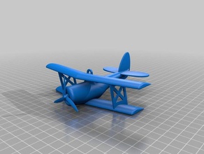 biplan ornement art en avion les fêtes de noël 3d print model - Mito3D