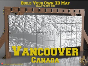 vancouver 3d harita tarar kopyaları haritalar protean proteanman adam rahatlama kabartma arazi modeli 3d print model - Mito3D