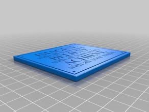 imagine plaque signs logos custom quote quotes 3d print model - Mito3D