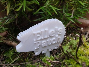 Igel gardenpot Zeichen outdoor Pflanzen Anlage label Werk-tag 3d print model - Mito3D