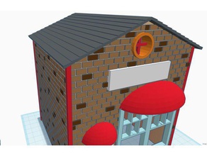 generic shop house buildings structures christmas village 3d print model - Mito3D