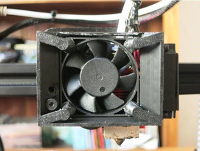 ender 3 polyvalent hot end fan mount pen holder 3d printer parts abs hotend noise reduction 3d print model - Mito3D