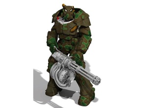 x01 power armor sculture 3d print model - Mito3D