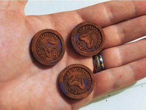 rusty moedas de runescape adereços dungeoneering oldschool antiga escola 3d print model - Mito3D